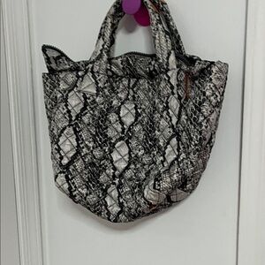 MZ Wallace Grey Snake Small Metro Tote